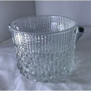Vintage 4" Mini Ice Bucket Crystal Cut Glass Exclusively For Teleflora In France